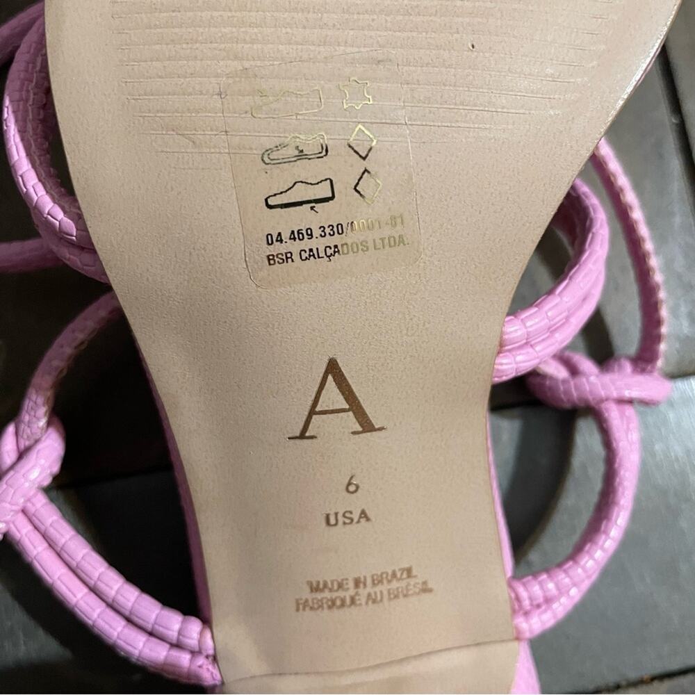 Anthropologie pink strappy sandal heels - Picture 13 of 15